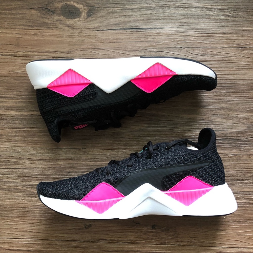 PUMA Black & Pink Incite FS Training Sneakers Size 9.5 Women’s Sneakers NEW - Picture 2 of 7